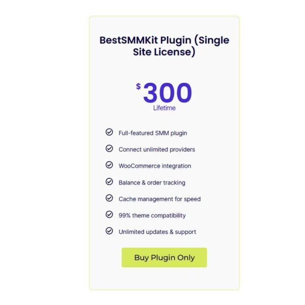 BestSMMKit Plugin – Single Site License